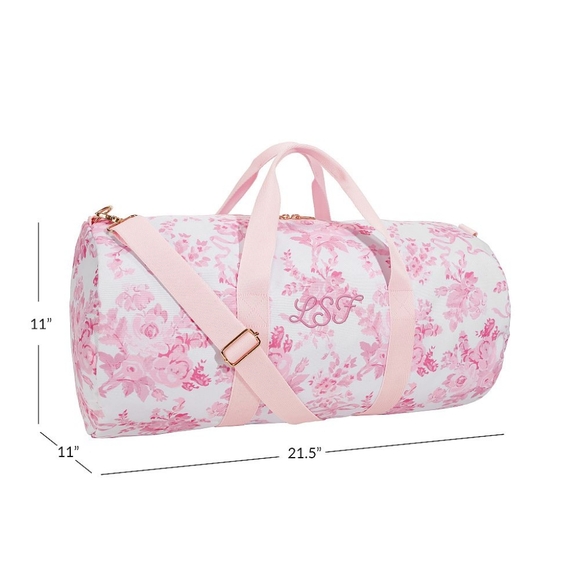 LoveShackFancy Handbags - Loveshackfancy x pottery barn Garden Party Damask, Classic Duffle, Pink